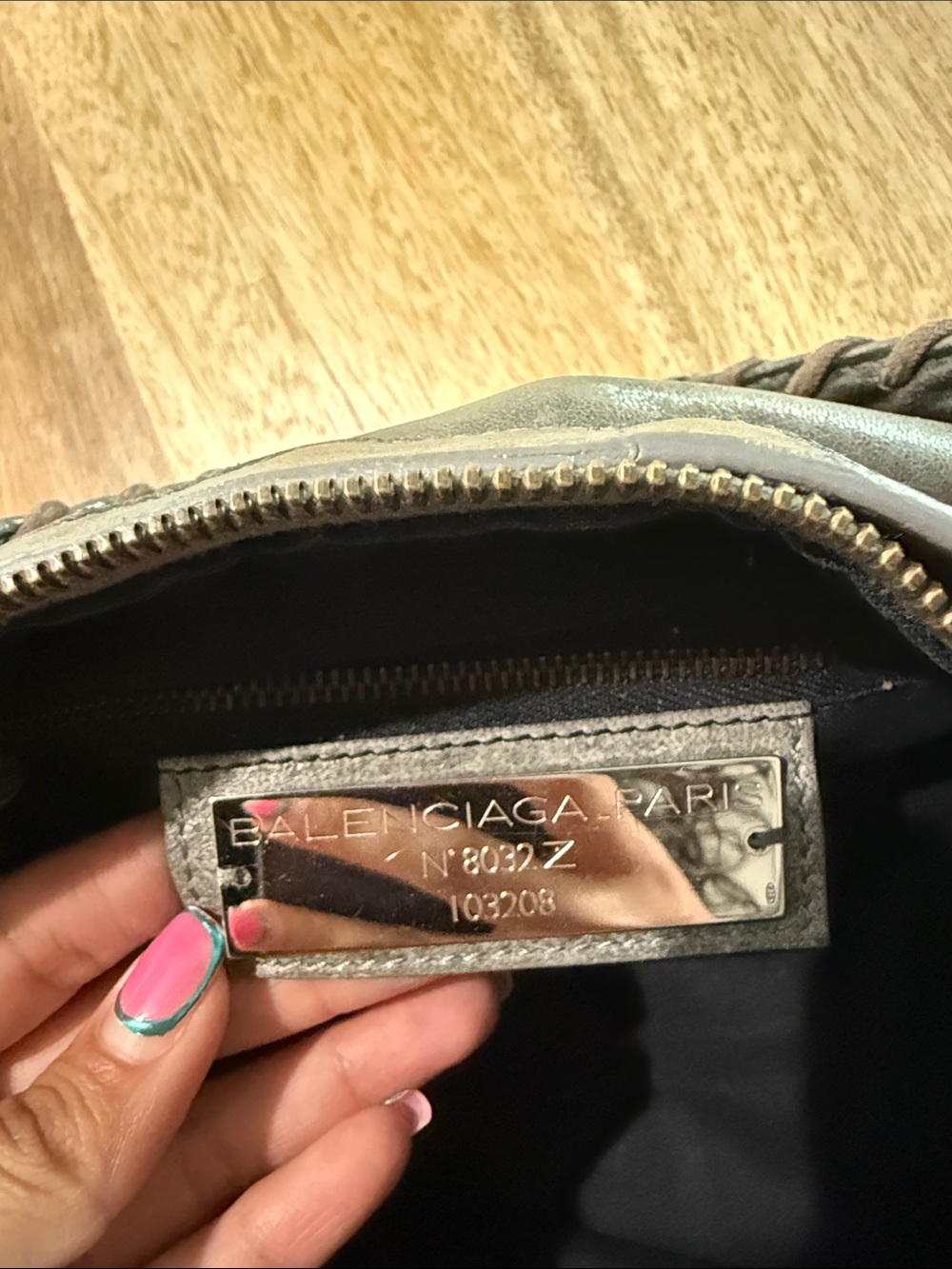 Vintage Balenciaga City Handle Bag 103208 213048 Leather Gray Authentic F0605423 - Picture 11 of 14